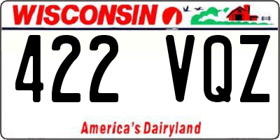 WI license plate 422VQZ