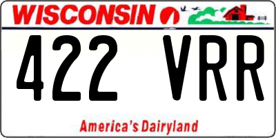 WI license plate 422VRR