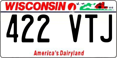 WI license plate 422VTJ