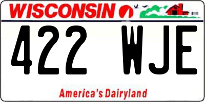 WI license plate 422WJE