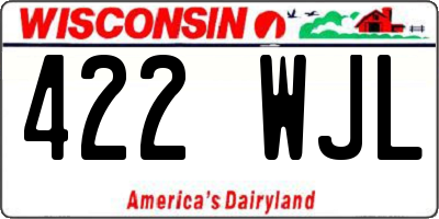 WI license plate 422WJL