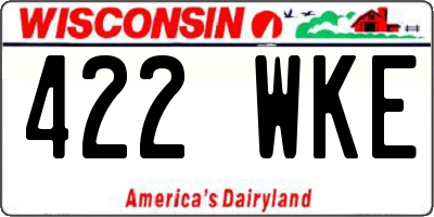 WI license plate 422WKE