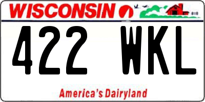 WI license plate 422WKL