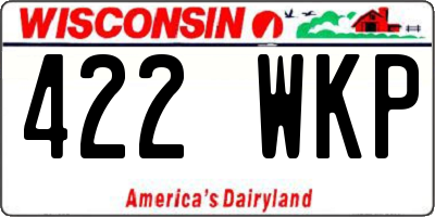 WI license plate 422WKP