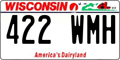 WI license plate 422WMH