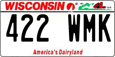 WI license plate 422WMK