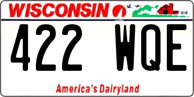 WI license plate 422WQE