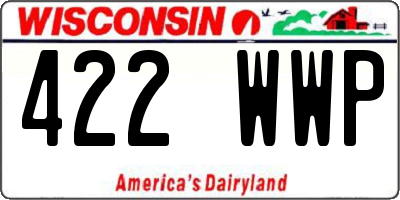 WI license plate 422WWP