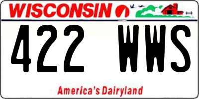 WI license plate 422WWS