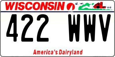 WI license plate 422WWV