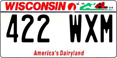 WI license plate 422WXM