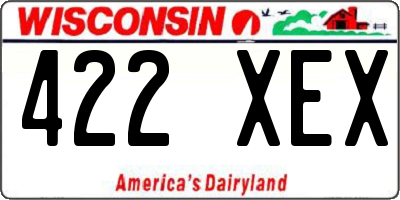WI license plate 422XEX
