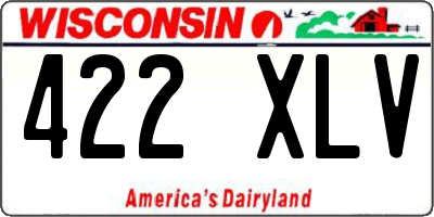 WI license plate 422XLV