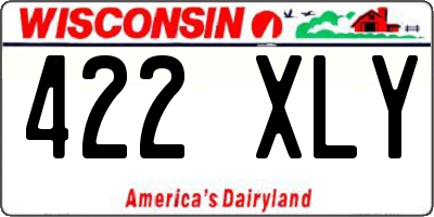 WI license plate 422XLY