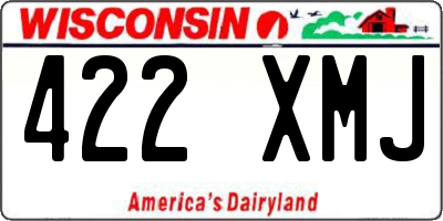 WI license plate 422XMJ