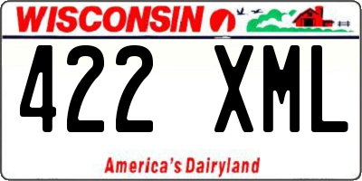 WI license plate 422XML