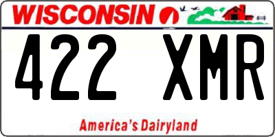 WI license plate 422XMR