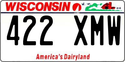 WI license plate 422XMW