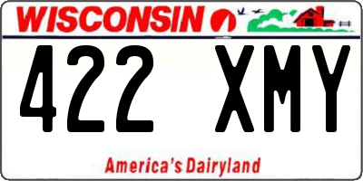 WI license plate 422XMY