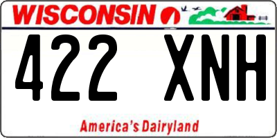 WI license plate 422XNH