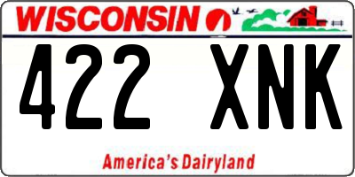 WI license plate 422XNK
