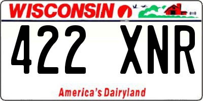 WI license plate 422XNR