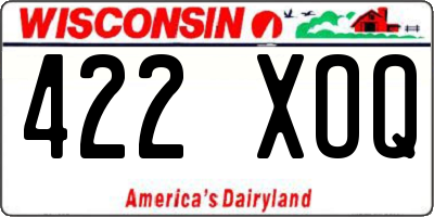 WI license plate 422XOQ