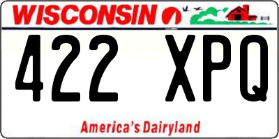 WI license plate 422XPQ