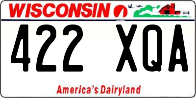 WI license plate 422XQA