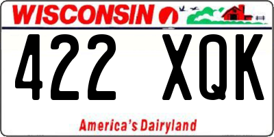 WI license plate 422XQK