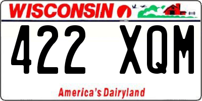 WI license plate 422XQM