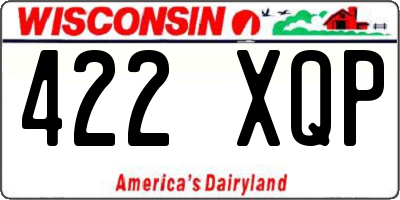 WI license plate 422XQP