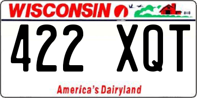 WI license plate 422XQT