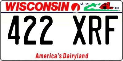 WI license plate 422XRF