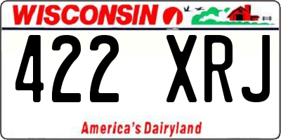 WI license plate 422XRJ
