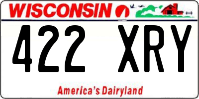 WI license plate 422XRY