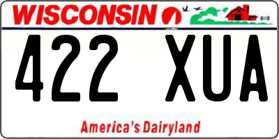 WI license plate 422XUA