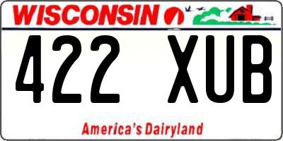 WI license plate 422XUB
