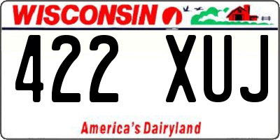 WI license plate 422XUJ