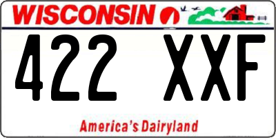 WI license plate 422XXF