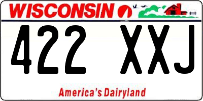 WI license plate 422XXJ