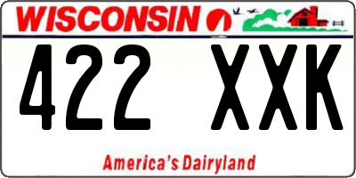 WI license plate 422XXK