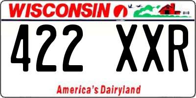 WI license plate 422XXR