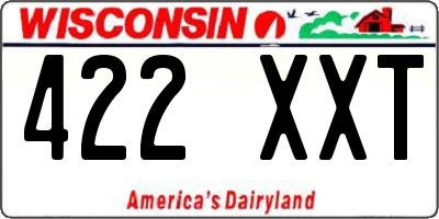 WI license plate 422XXT