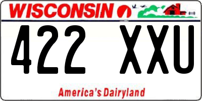 WI license plate 422XXU