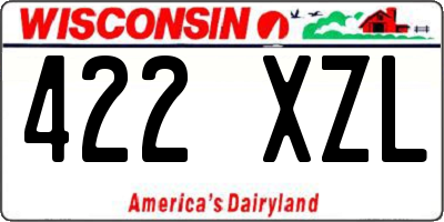 WI license plate 422XZL