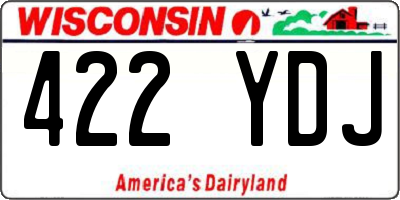 WI license plate 422YDJ