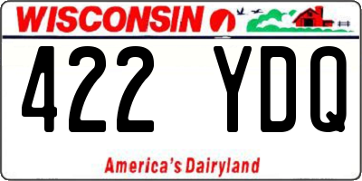 WI license plate 422YDQ