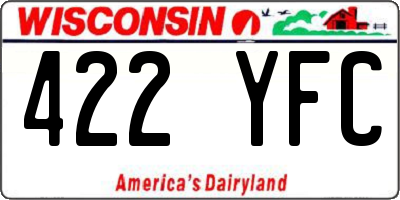 WI license plate 422YFC
