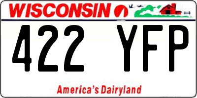 WI license plate 422YFP